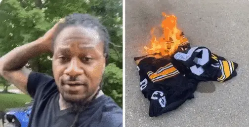Bizarre Video of Pacman Jones Burning Steelers Jerseys