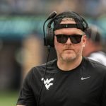 The West Virginia Mountaineer football team held its annual Gold-Blue Spring Football Game featuring Pat White and Pat McAfee as head coaches on Saturday, April 27, 2024 at Milan Puskar Stadium in Morgantown, W.Va.  (WVU Photo/Alyssa Reeves)